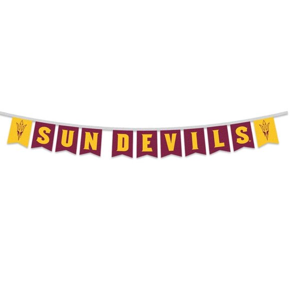 Arizona State Sun Devils Banner String Felt Pennant Flags Decor NEW - Picture 1 of 5